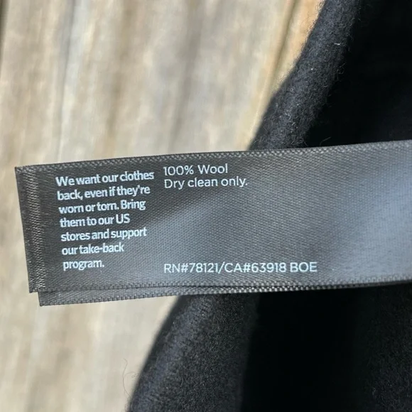 NWT Eileen Fisher Boiled Wool Jersey Carrot Pant Black M - Picture 15 of 16